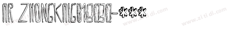 AR ZhongkaiGB18030字体转换